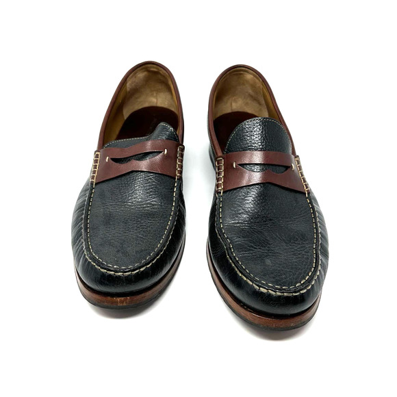 Johsnton & Murphy size 11.5M C5 20 2457 black brown loafers sheepskin 202 205 01 main image 8
